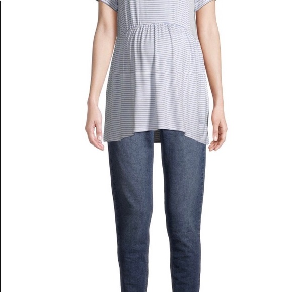 Time and Tru Womens Striped Maternity Smock Top Size XXL 20 New - Picture 5 of 6